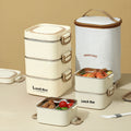 3-Layer Stainless Steel Lunch Box with Insulated Bag  for Office, Work, Picnic, Travel