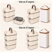 3-Layer Stainless Steel Lunch Box for Adults