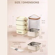 3-Layer Stainless Steel Lunch Box for Adults