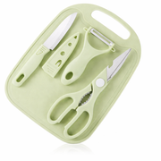 4-in-1 Travel Cutting Board Set with Knife, Peeler & Scissors