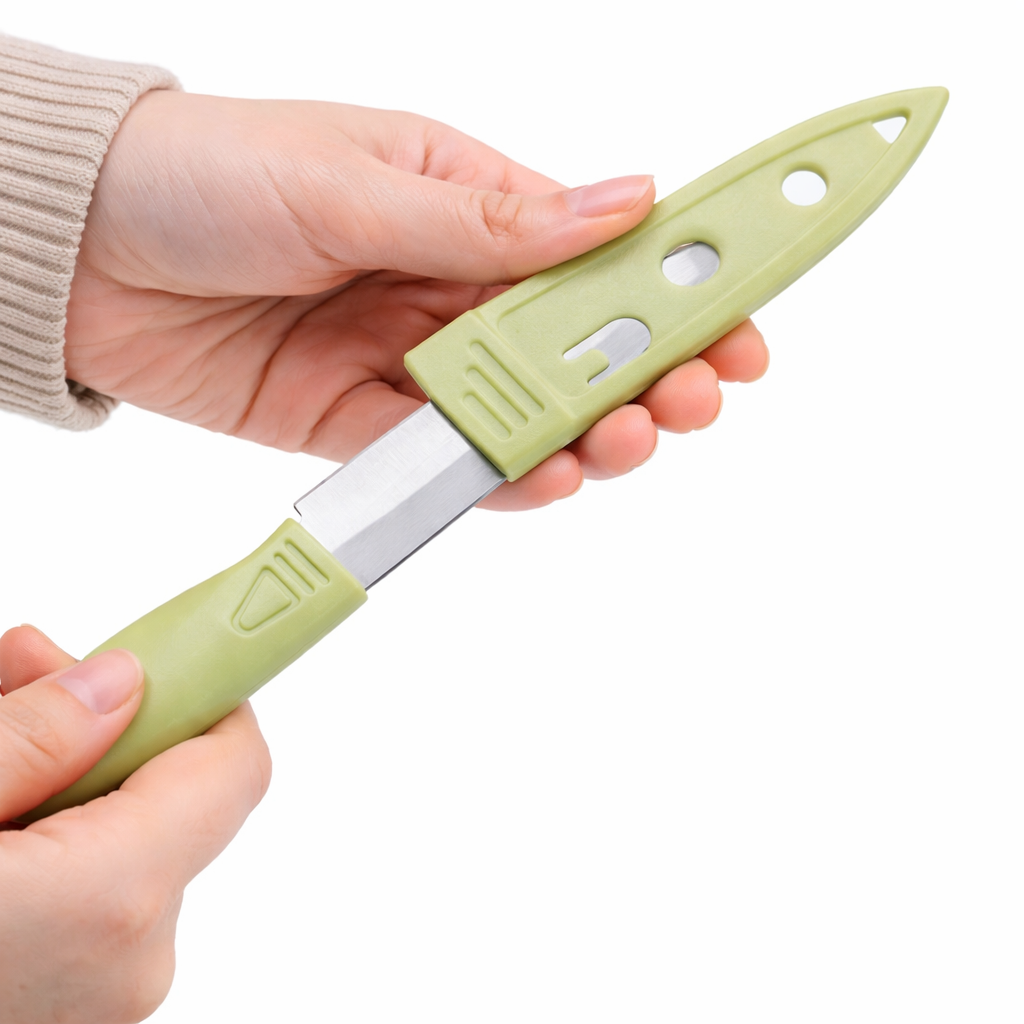 4-in-1 Travel Cutting Board Set with Knife, Peeler & Scissors for Camping, Picnic, Kitchen, Travel & Outdoor