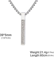 Ayat Al-Kursi Bar Pendant Necklace with Chain