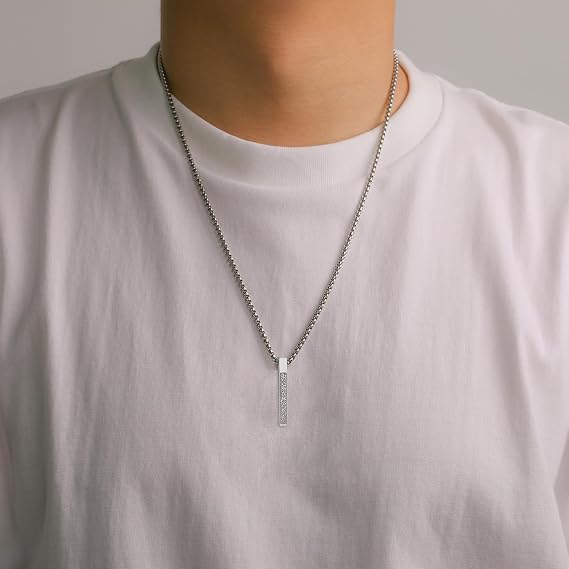 Ayat Al-Kursi Bar Pendant Necklace with Chain