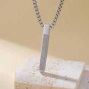 Ayat Al-Kursi Bar Pendant Necklace with Chain