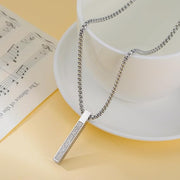 Ayat Al-Kursi Bar Pendant Necklace with Chain