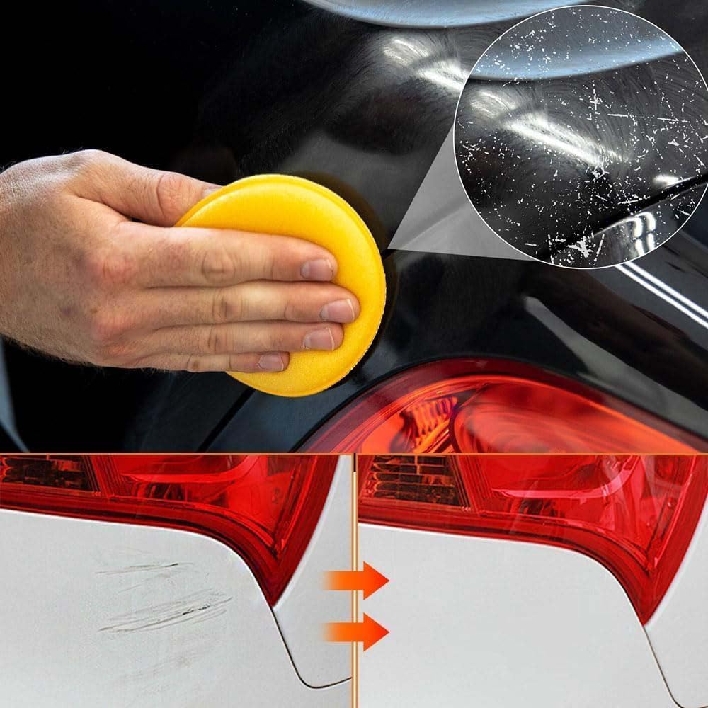 ALMEKAQUZ 120g Car Scratch Remover & Polishing Wax Kit