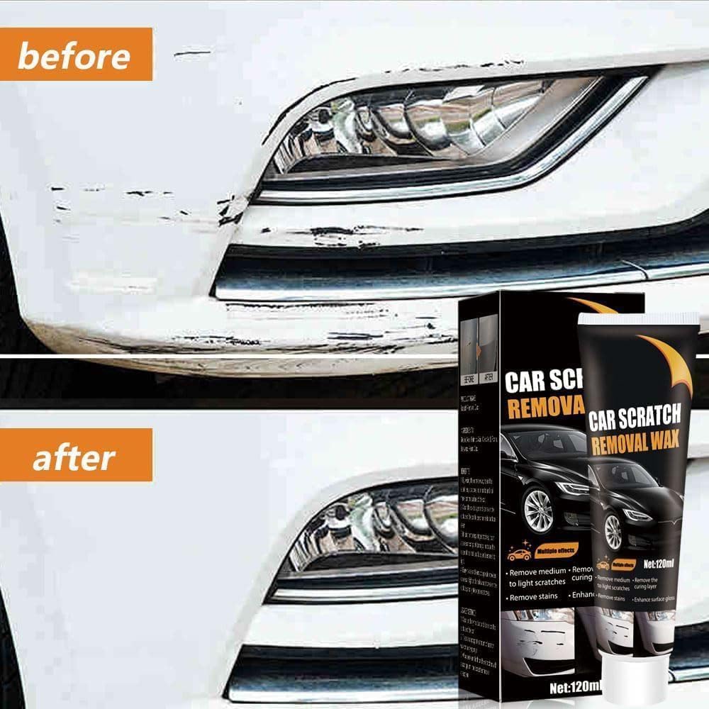 ALMEKAQUZ 120g Car Scratch Remover & Polishing Wax Kit