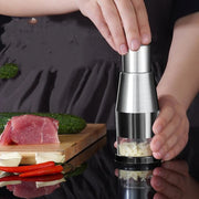 Manual Garlic & Vegetable Chopper with Stainless Steel Blades