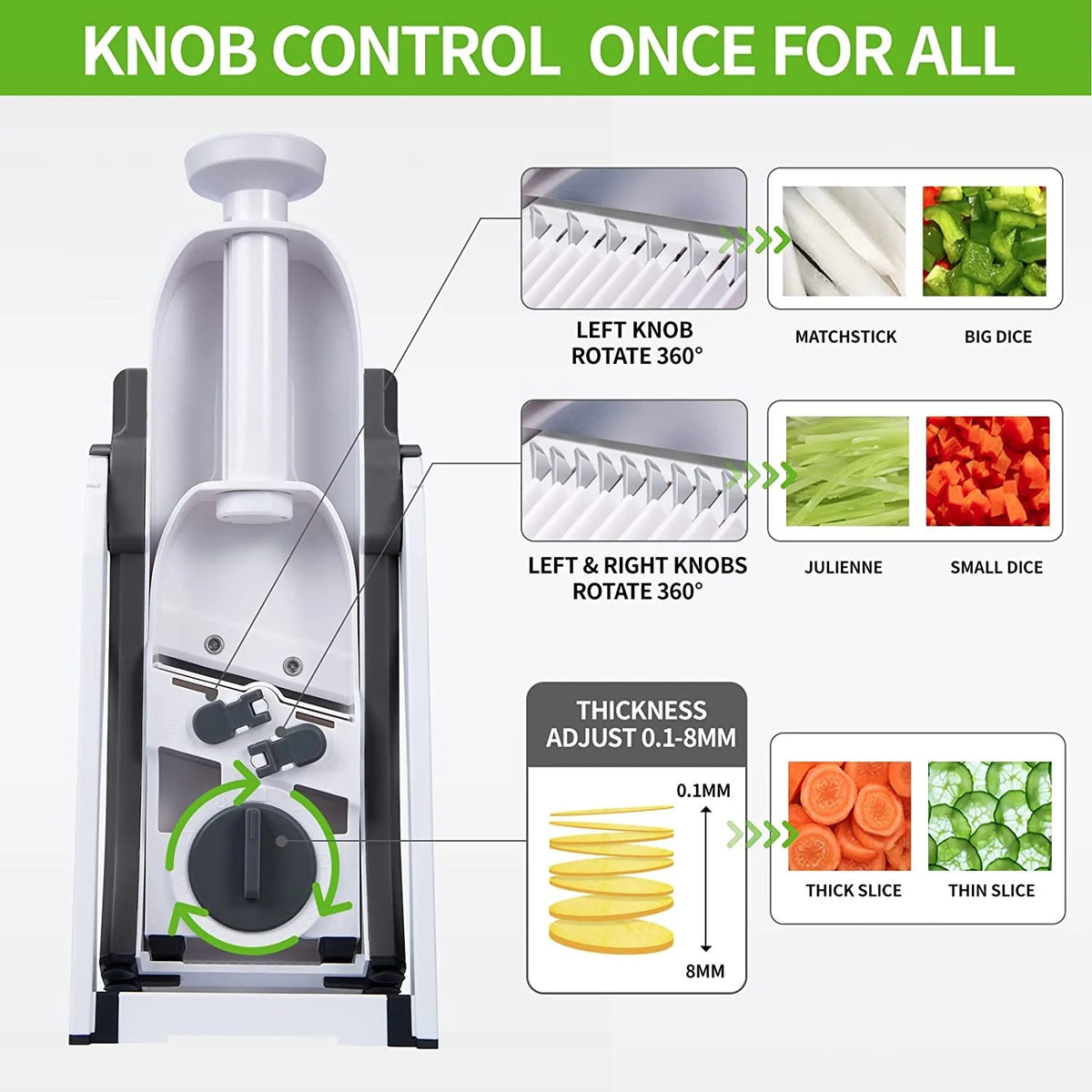 4-in-1 Adjustable Mandoline Vegetable Slicer