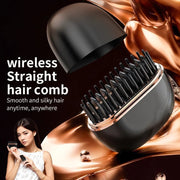 Cordless Mini Hair Straightening Comb – USB-C, 3 Heat Settings