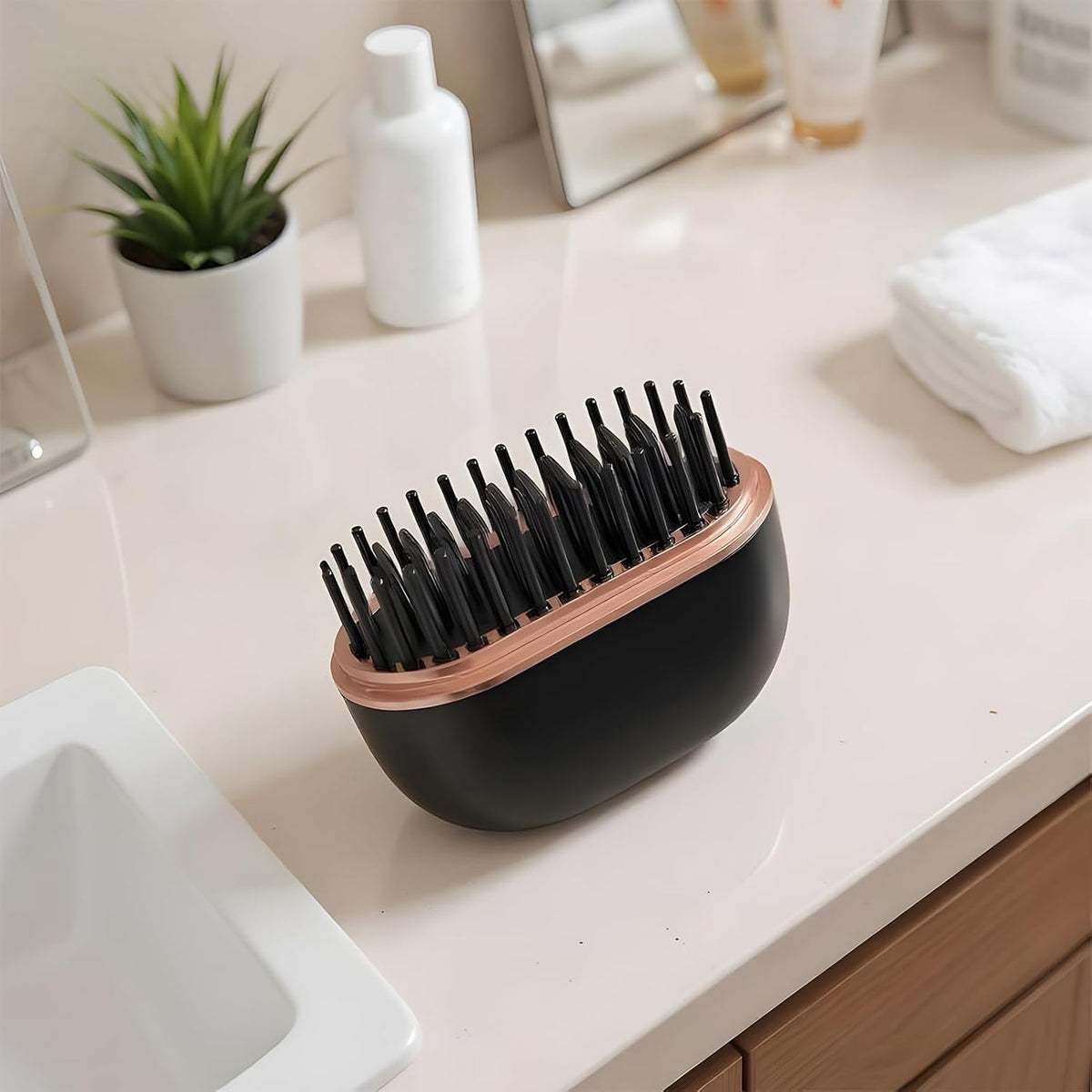 Cordless Mini Hair Straightening Comb – USB-C, 3 Heat Settings