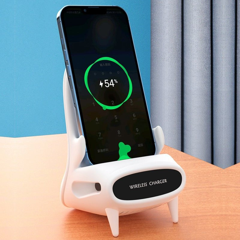 Portable Mini Chair Wireless Charger With Holder