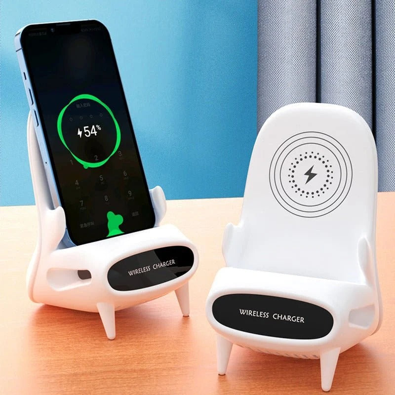Portable Mini Chair Wireless Charger With Holder