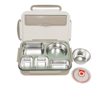 304 Stainless Steel Bento Lunch Box for Adults – Leakproof 5 Compartment