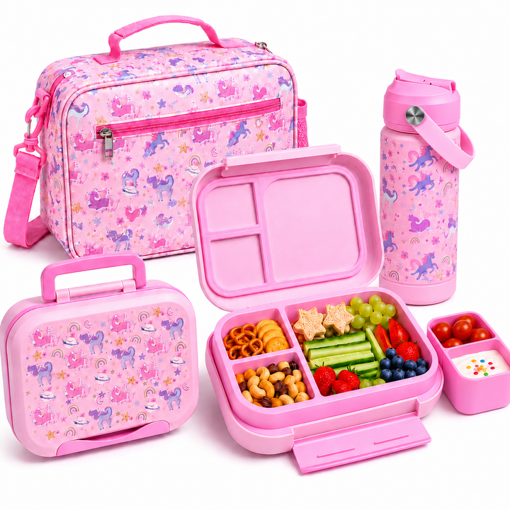 Unicorn Kids Lunch Box Set for Girls