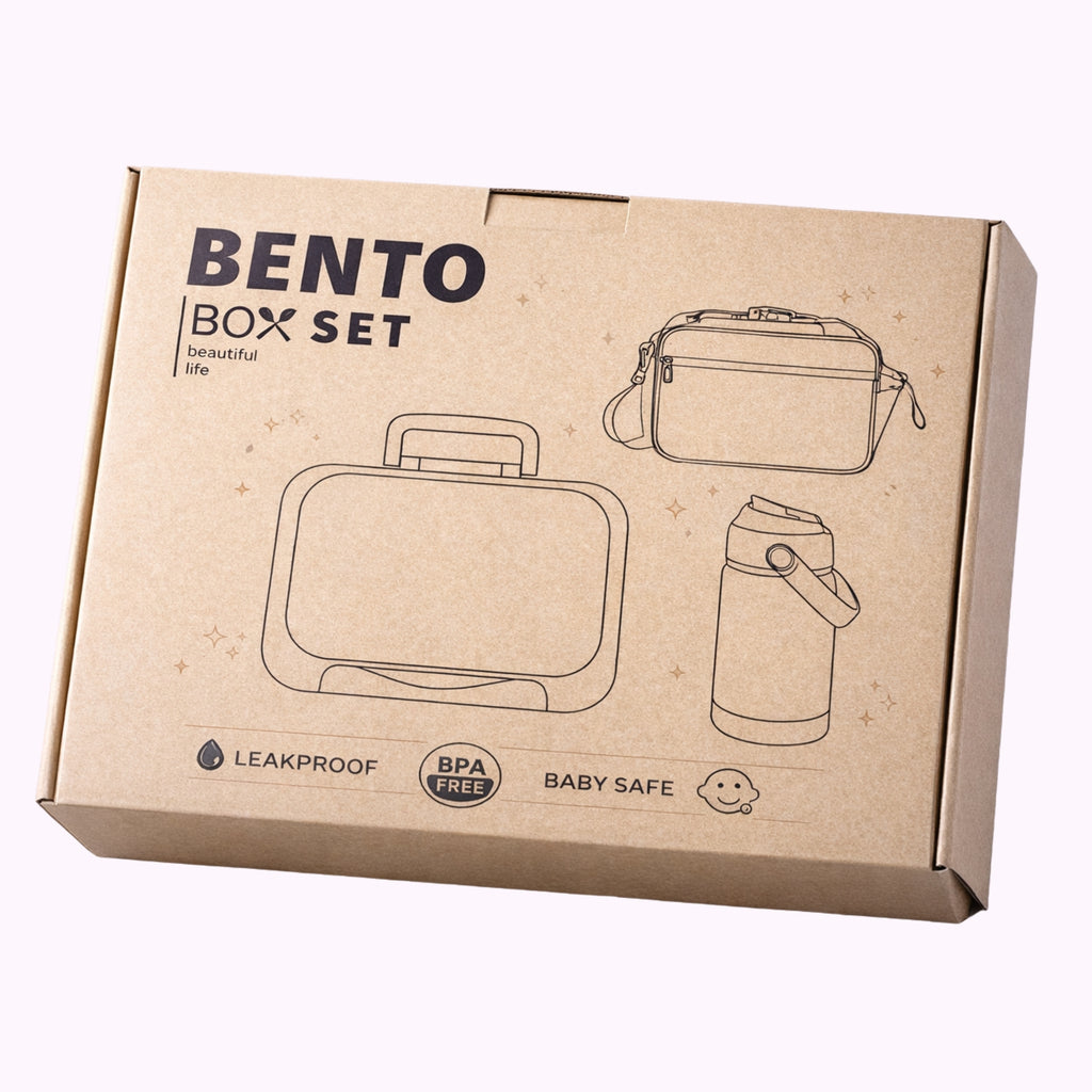 Unicorn Kids Lunch Box Set with Insulated Lunch Bag, 5-Compartment Leakproof Bento Box (1200ml) & 18oz Water Back to School Lunch