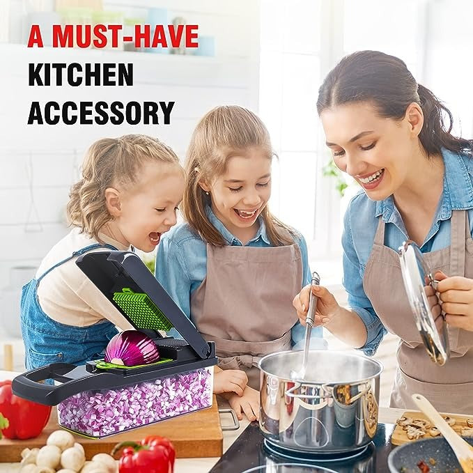 Multifunction Vegetable Chopper & Slicer with Container