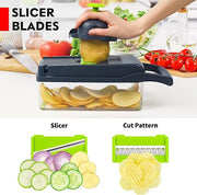 Multifunction Vegetable Chopper & Slicer with Container