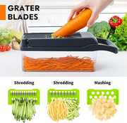 Multifunction Vegetable Chopper & Slicer with Container