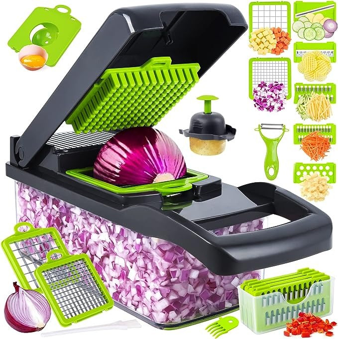 Multifunction Vegetable Chopper & Slicer with Container